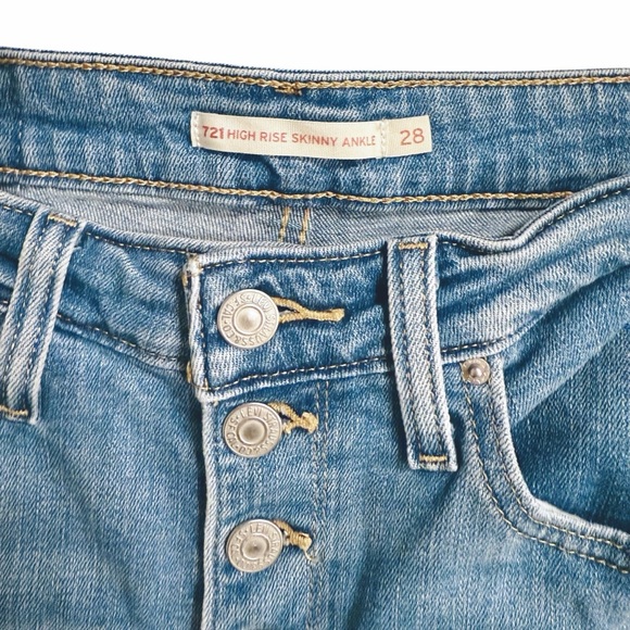 Levi’s 721 High Rise Skinny Ankle Size 28 - Picture 6 of 9